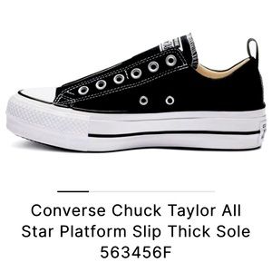 New Converse Chuck Taylor All Star Platform Slip Thick Sole 563456F Sneakers 9.5